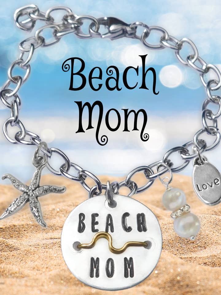 Beach Mom Beach Badge Bracelet for wholesale by The Sassy Apple
