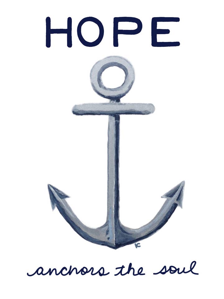 Hope Anchor Card for wholesale by Citrus Daisy