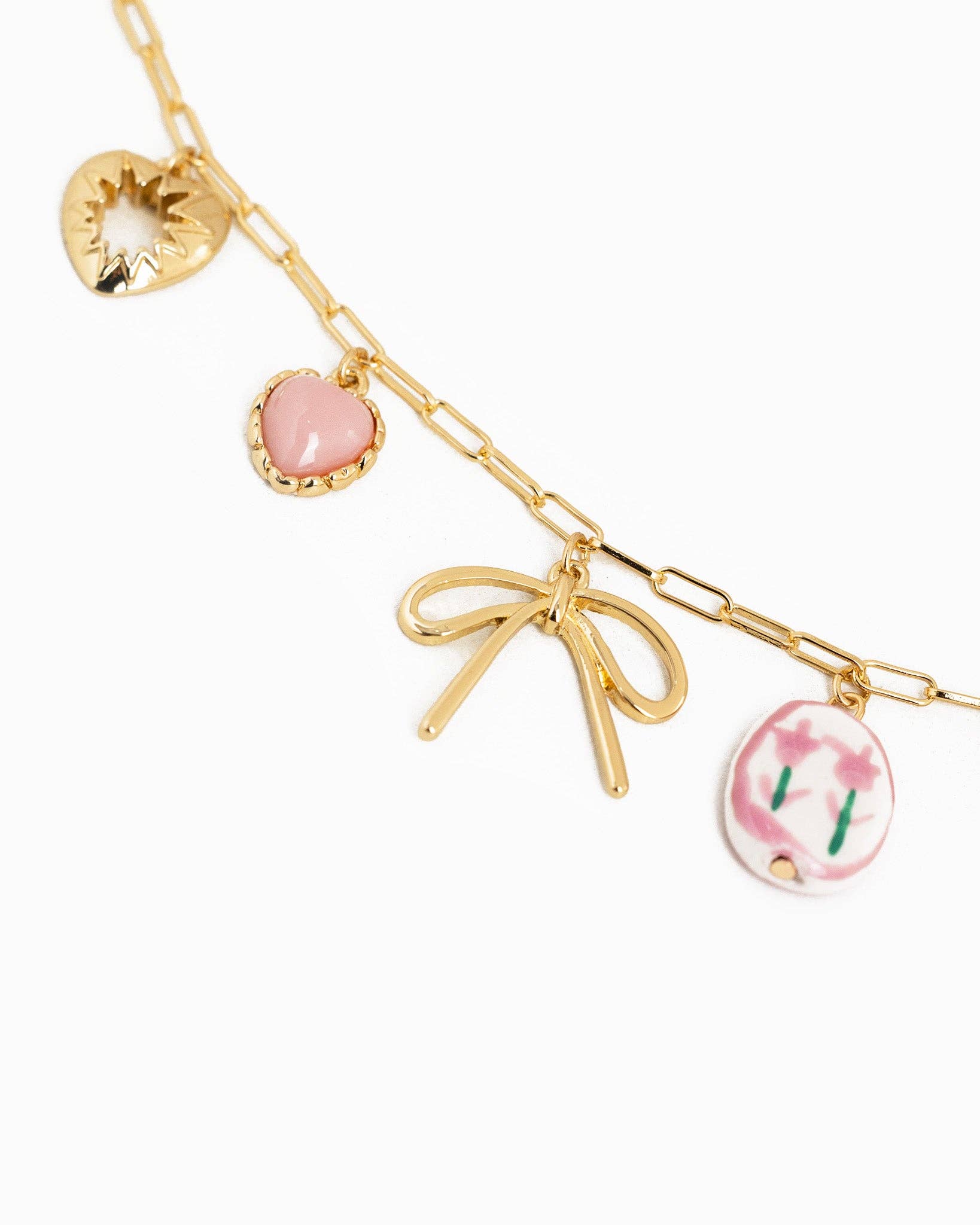 Sessori - Vente Colliers à pendentif - Collier charmant style cottage core rose1