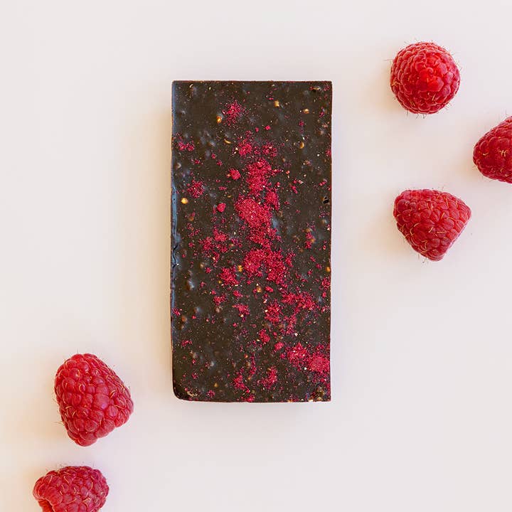 BELOVD chocolate - Wholesale Chocolate Bar - Raspberry Cocoalina vegan, dark Chocolate Bar1