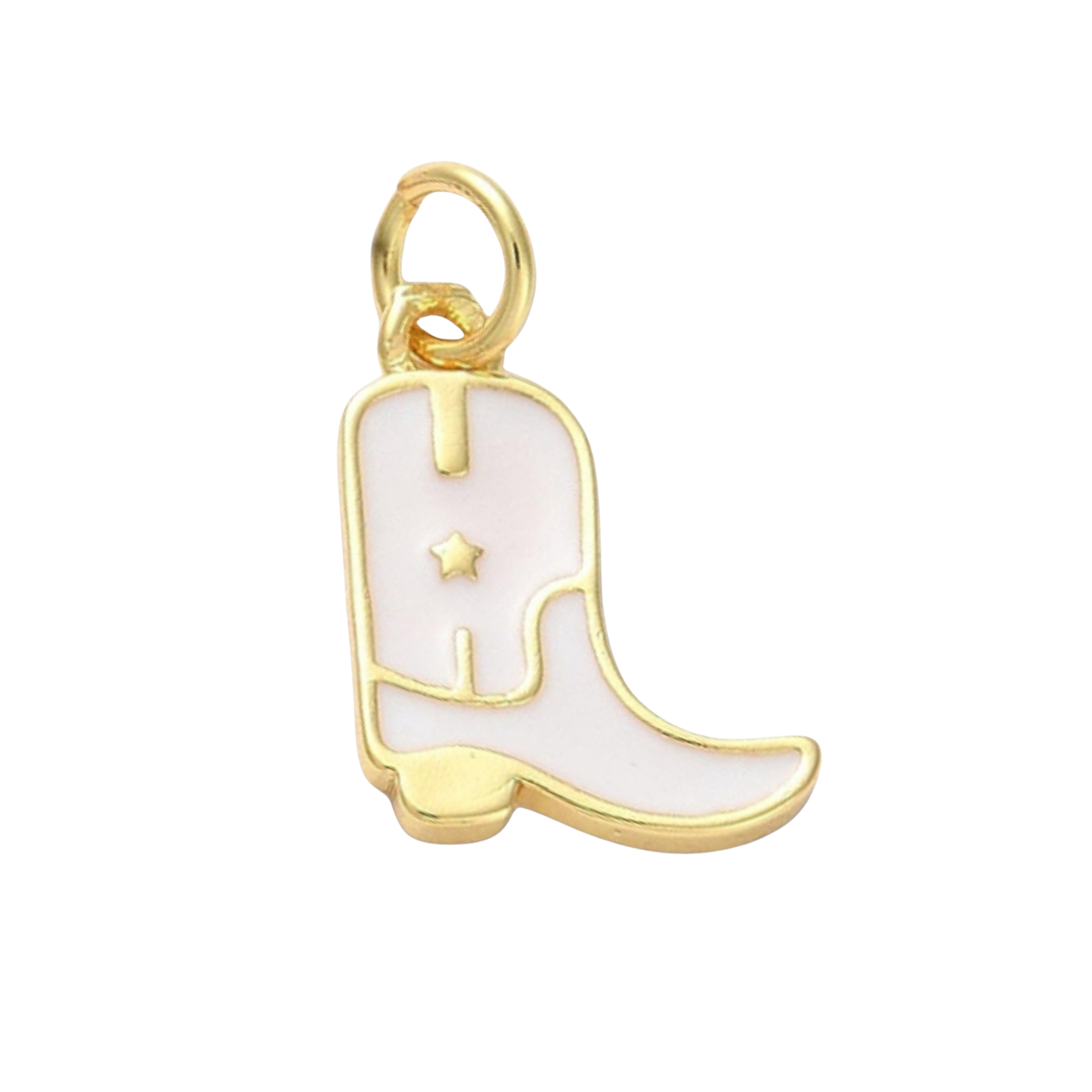 Love, Paige Designs - Wholesale Individual Charm/Pendant - 18k Gold Plated Brass Star Cowboy Boot Charm7