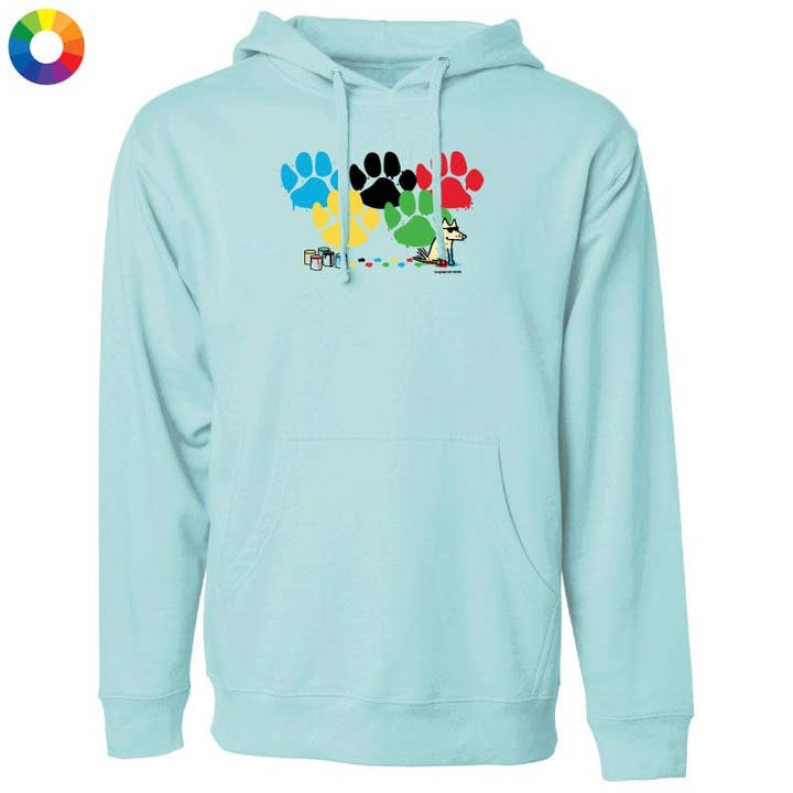 Painted Paws - Sweatshirt Pullover Hoodie for wholesale by Teddy the Dog