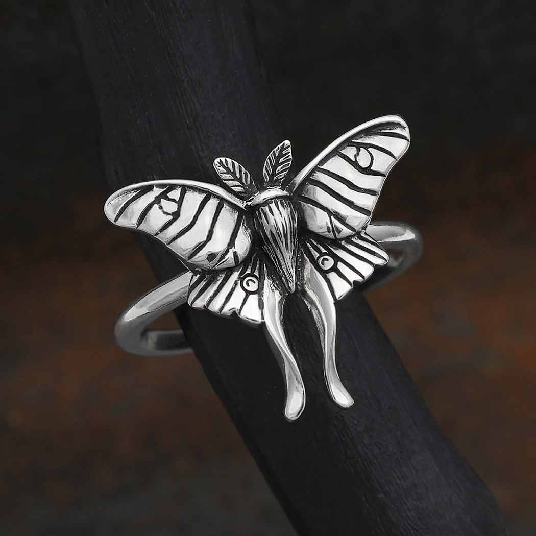 Nina Designs - Wholesale Cocktail/Statement Ring - Sterling Silver or Bronze Luna Moth Ring0