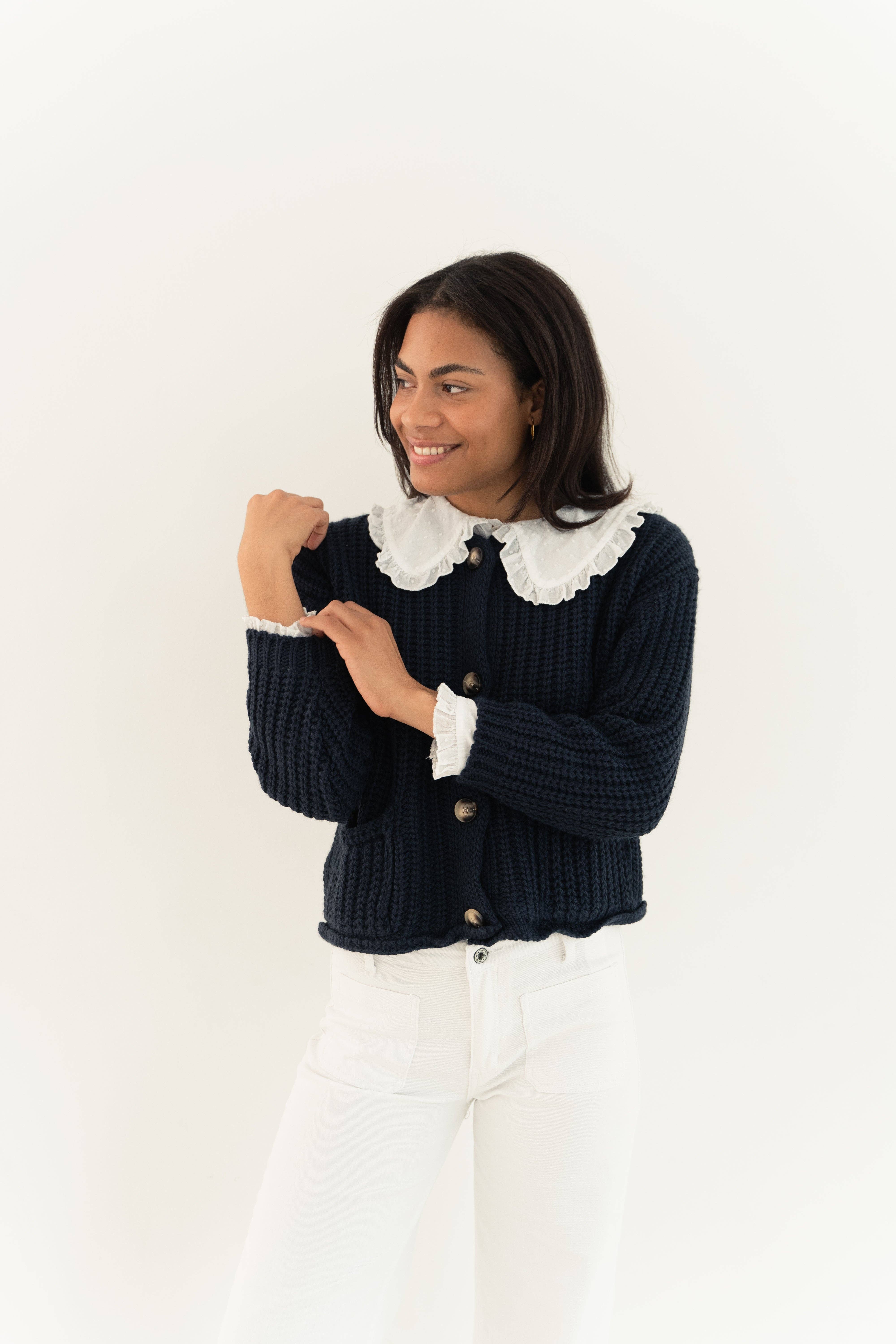 MindTraveler - Vente Cardigan – femme - Cardigan Cloe Marino bleu marine1