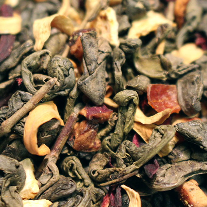 alanda's – wholesale Hälsoté/Detoxté – GRANADA | Grönt te med mynta, apelsinskal, apelsinblom och hibiskus1