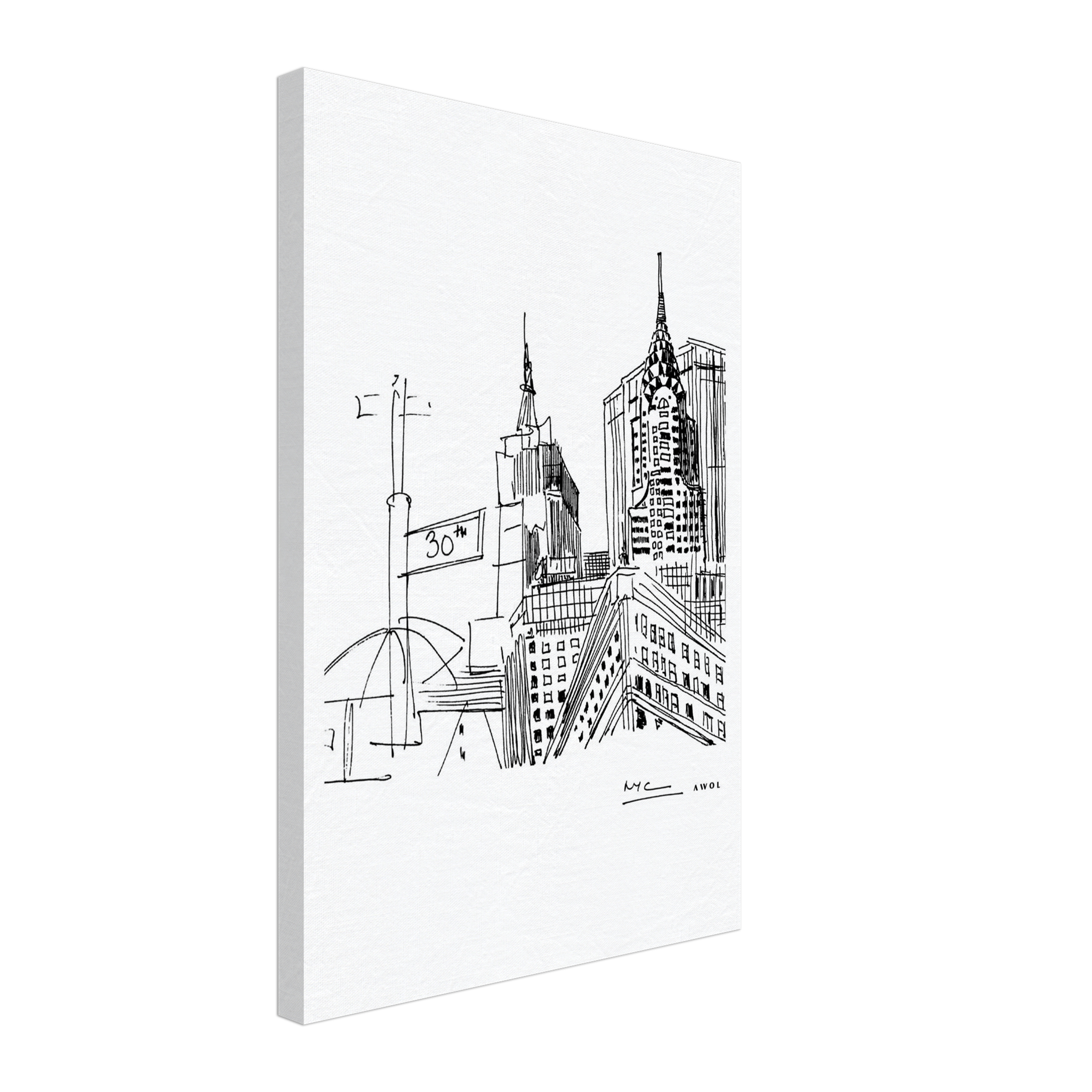 Creations Awol - Wholesale Art Print - New York City Art, Iconic Skyscrapers: Canvas Print11