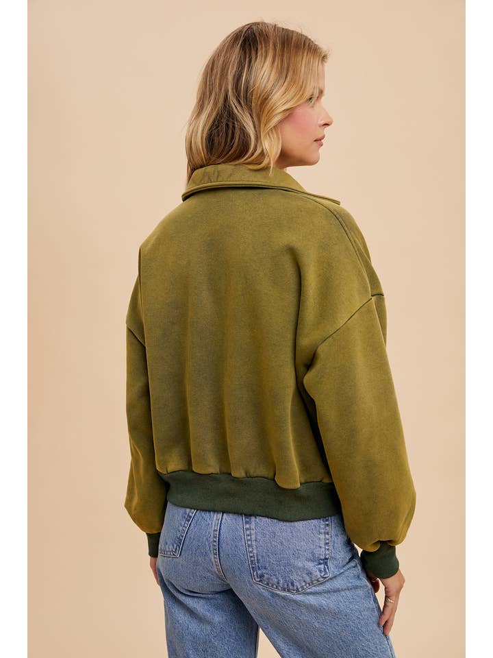 In Loom - Wholesale Sweatshirt - Women's - CROPPED POLO PULLOVER8