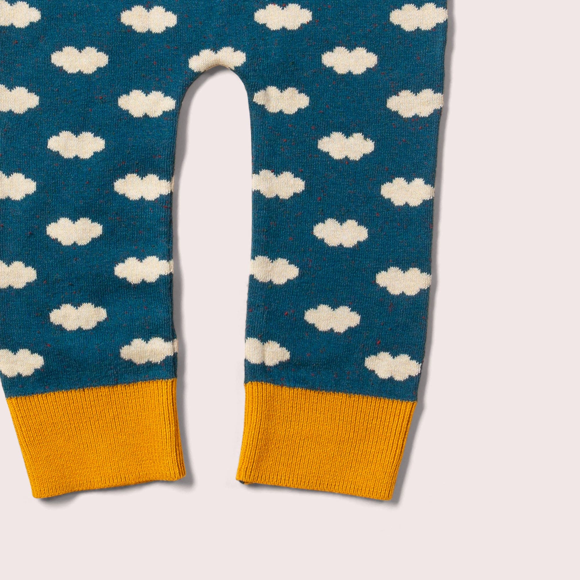 Teal Cloud Tie Waist Knitted Joggers for wholesale on Faire2