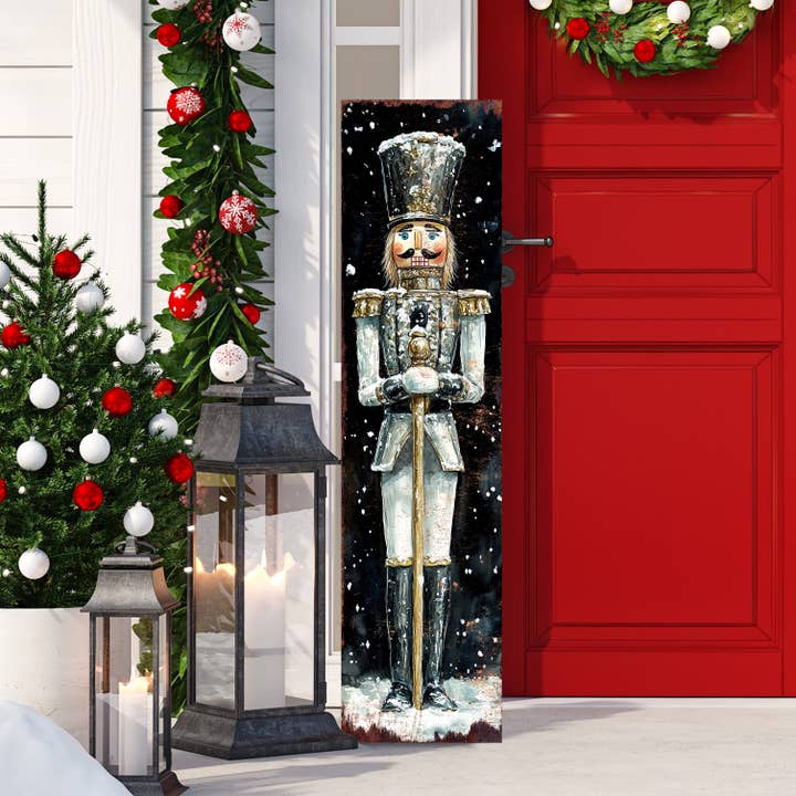 TX USA Corporation - Wholesale Christmas decoration - Elegant Nutcracker Christmas Porch Sign | Indoor Outdoor Holiday Decor
