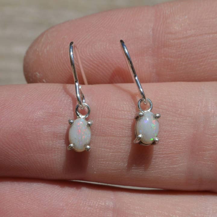 Pendientes colgantes de ópalo de plata esterlina, ópalo australiano para venta al por mayor de OlliesOpals