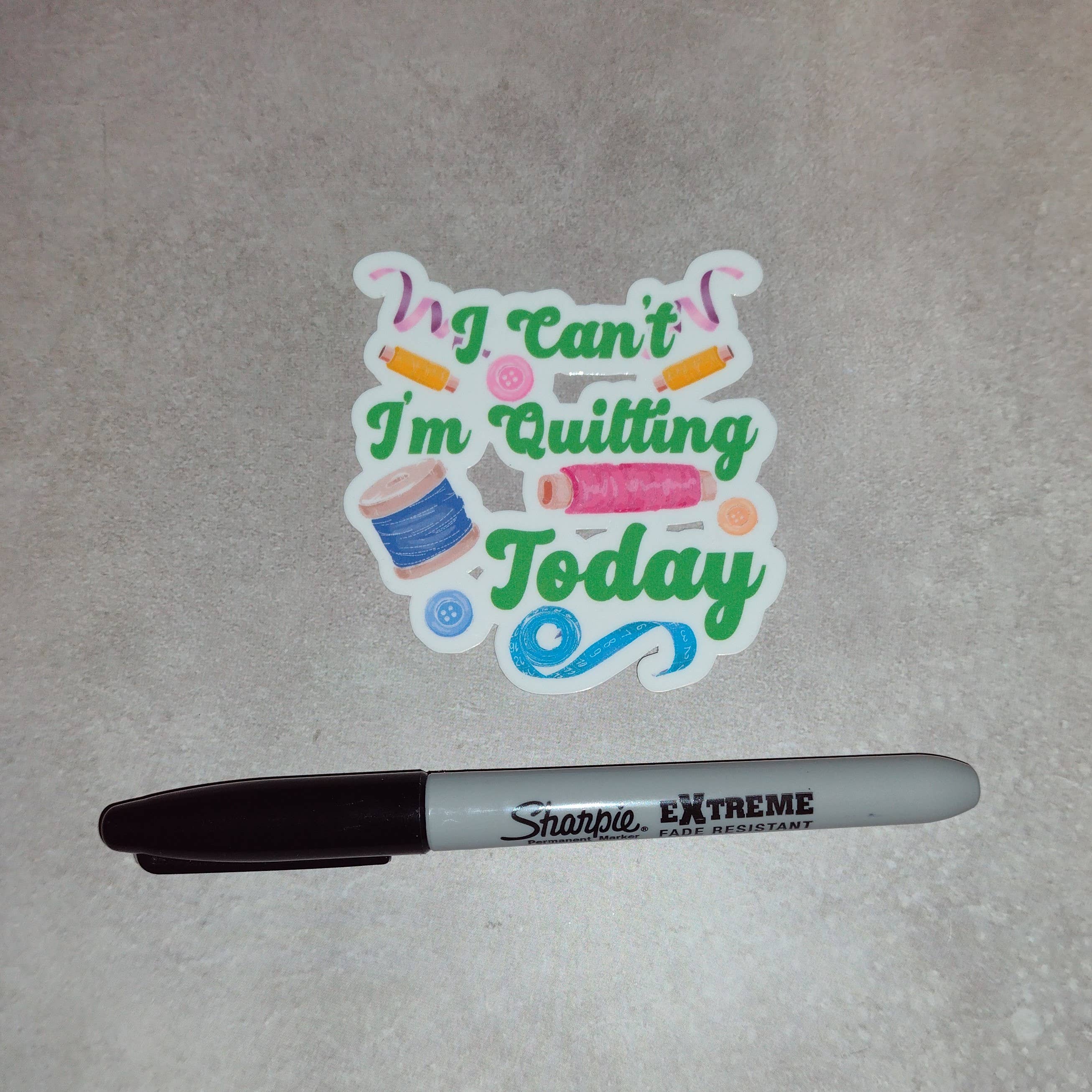 Dancing Dolphin Crafts – wholesale Sticker – I Can’t I’m Quilting Today - Quilting Sticker - Sewing Decal4