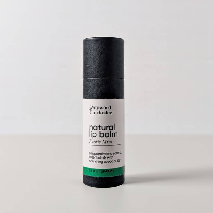 Exotic Mint Lip Balm for wholesale by Wayward Chickadee