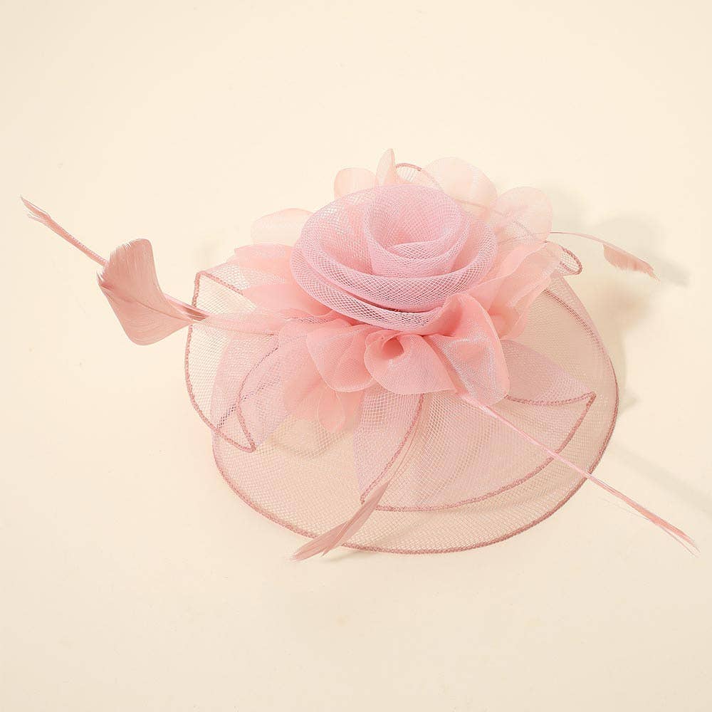 Sensibling Corp. - Vendita all'ingrosso Fascinator - Donna - Fascinator / Cerchietto con Fiore, Piuma e Rete20
