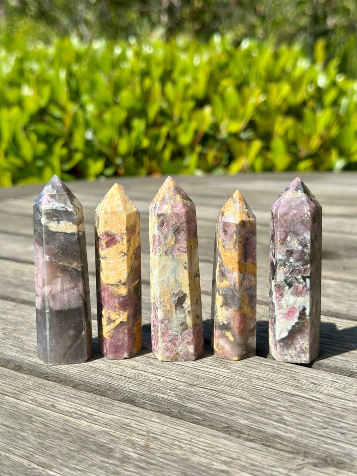 Wholesale Lot Natural Pink Tourmaline Obelisk Tower Point for wholesale by SunlitSage