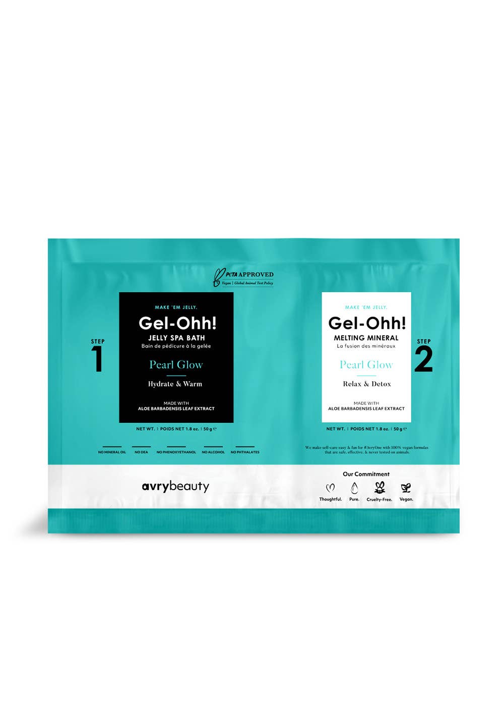 AvryBeauty - Wholesale Nailcare Set - Gel-Ohh! Jelly Spa Pedi Bath - Pearl Glow