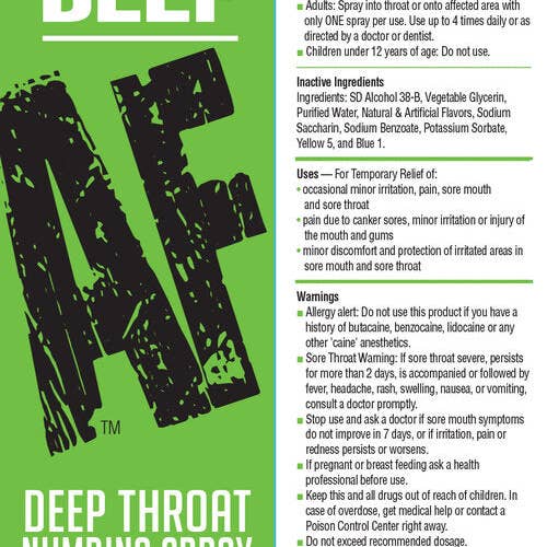 Little Genie Productions - Vente Spray pour le mal de gorge - Spray Anesthésiant Gorge Profonde AF - Menthe1