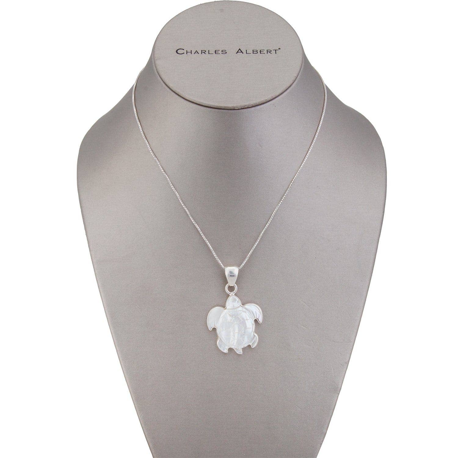 Charles Albert Inc - Wholesale Individual Charm/Pendant - Sterling Silver Mother of Pearl Sea Turtle Pendant1