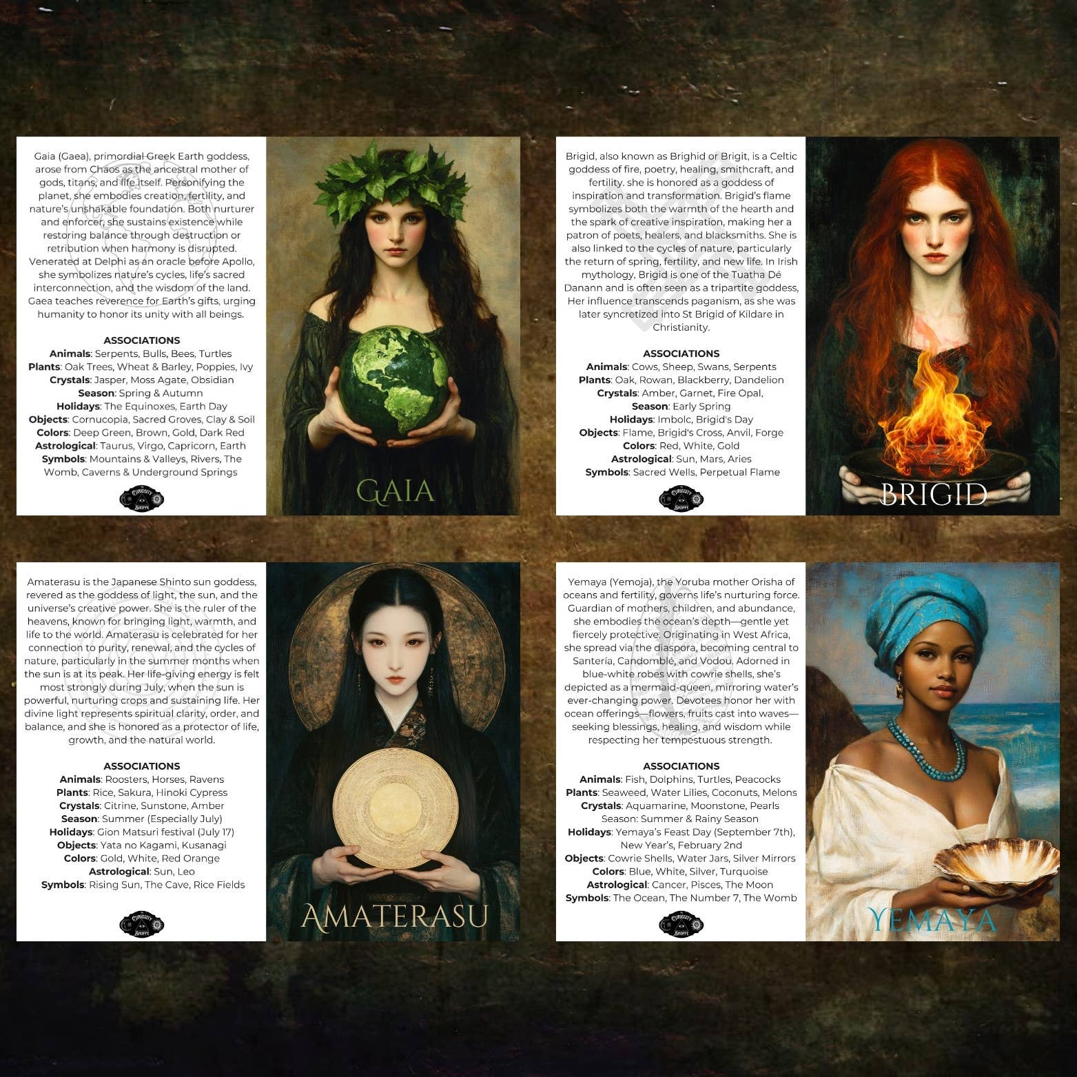 Ye Curiosity Shoppe - Wholesale Everyday Greeting Card - Elemental Goddess Greeting Cards 1