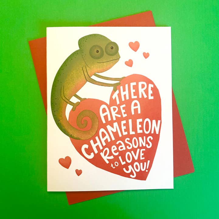 Fox Card Co - Wholesale Valentine's Day Card - Valentines Day Chameleon Card1