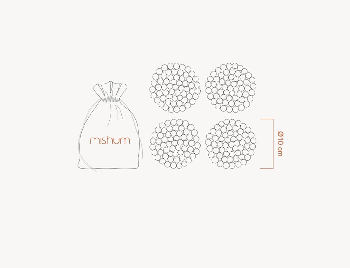 Mishum - Wholesale Onderzetters - Set van 4 onderzetters voor tafeldecoratie8