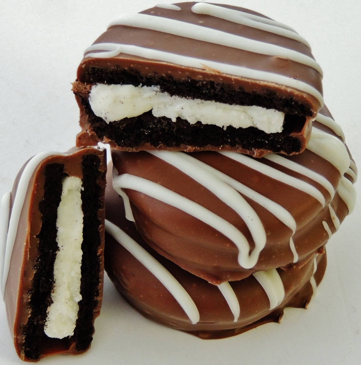 Chocolate Pizza Company Inc - Wholesale Cookie - Chocolate Dipped Cookies - Vanilla Cream
