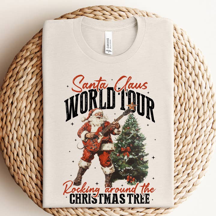 Willow Poppy - Vendita all'ingrosso Maglietta stampata - Donna - Maglietta/girocollo con grafica Santa World Tour