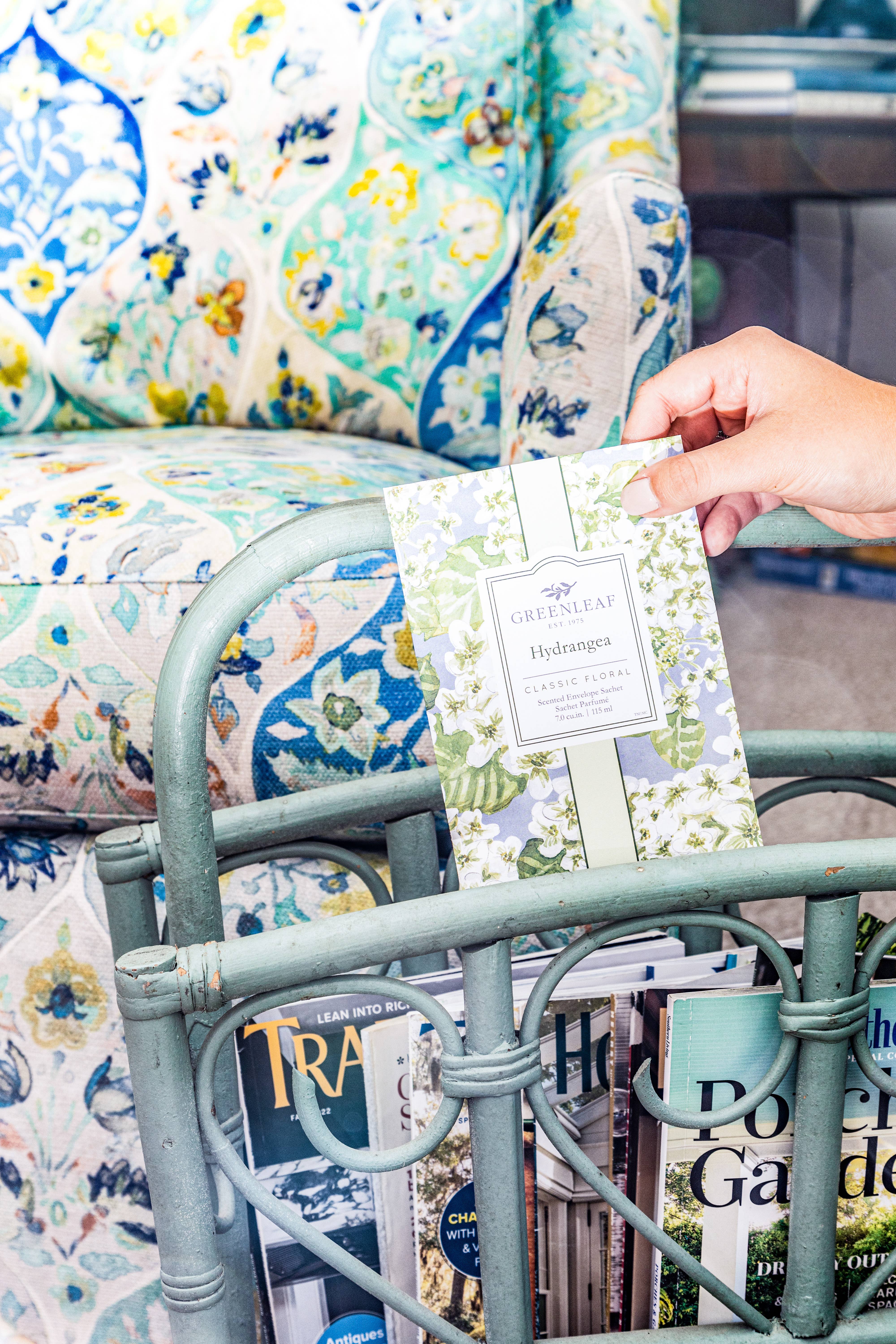 Greenleaf Gifts - Wholesale Sachet - Hydrangea Large Sachet 18 Pack | Spring Scent1