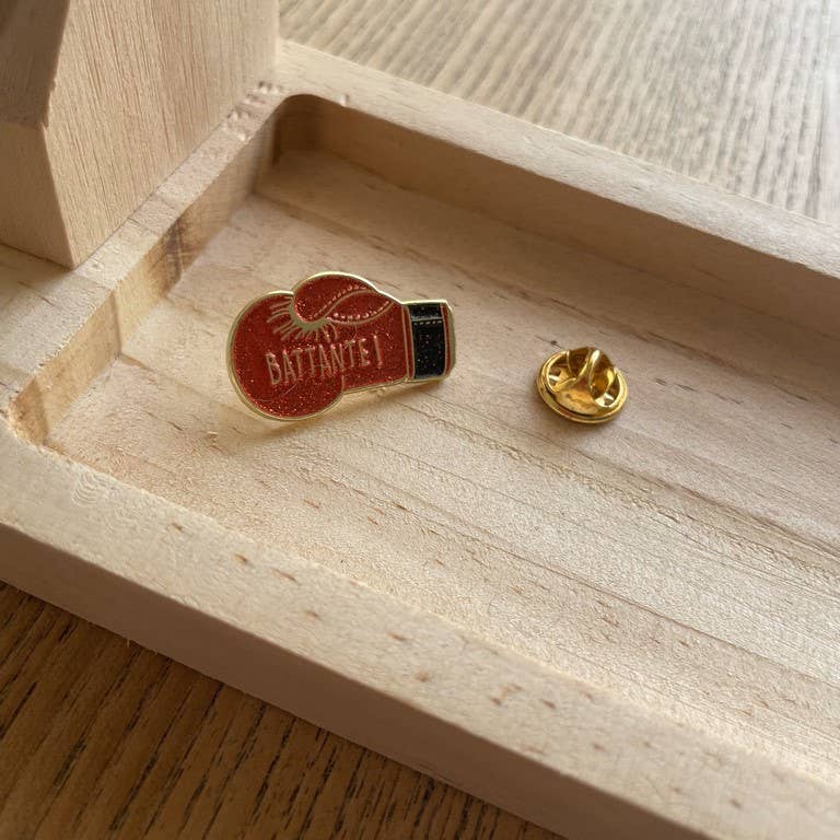 Madame la mouette - Vendita all'ingrosso Spilla da bavero - Spilla guantone da box con glitter1