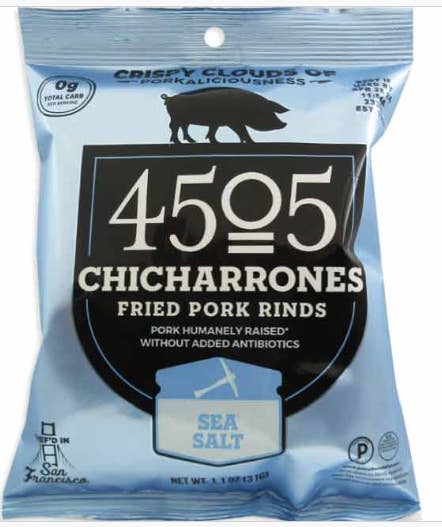 Giniverse108 - Wholesale Puffed Snack - 4505 CHICHARRONES FRIED PORK RINDS - SEA SALT