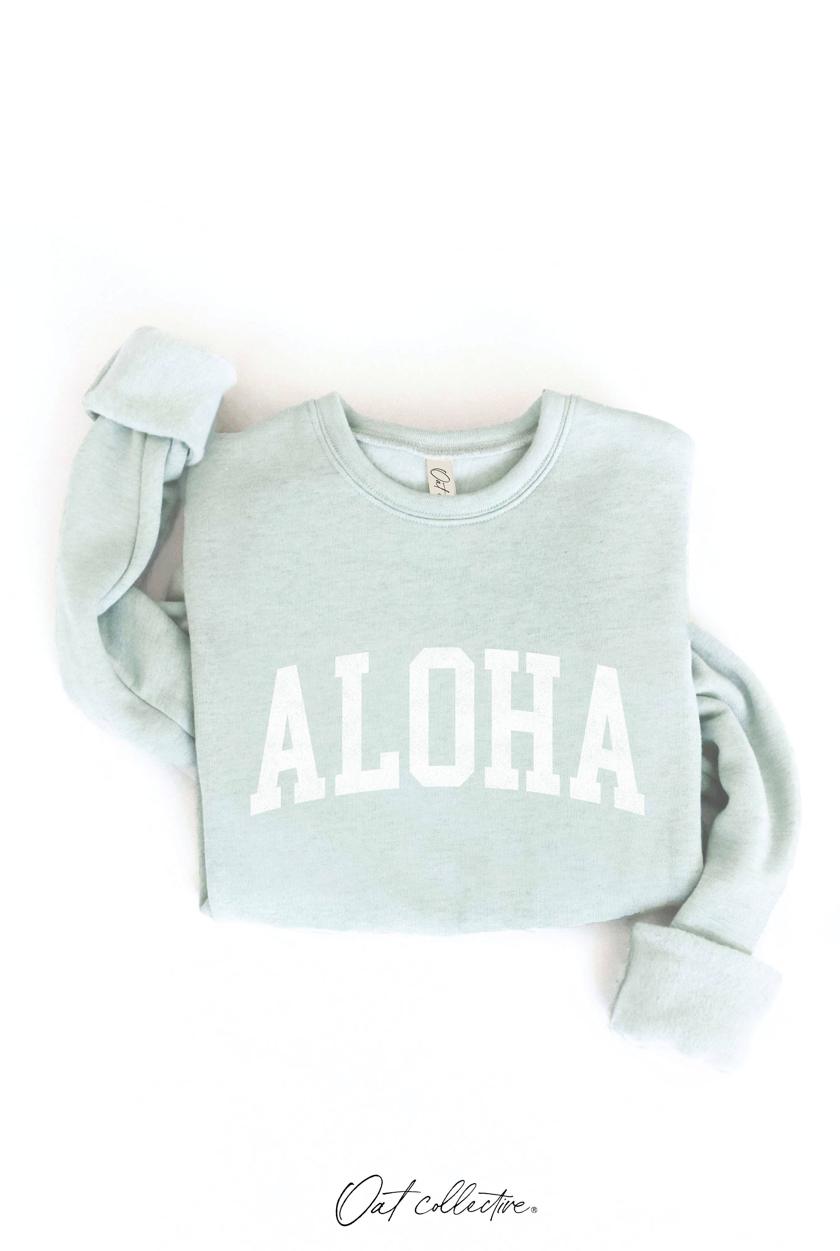 OAT COLLECTIVE – Engroshandel Grafisk Sweatshirt - Dame – ALOHA Grafisk Sweatshirt8