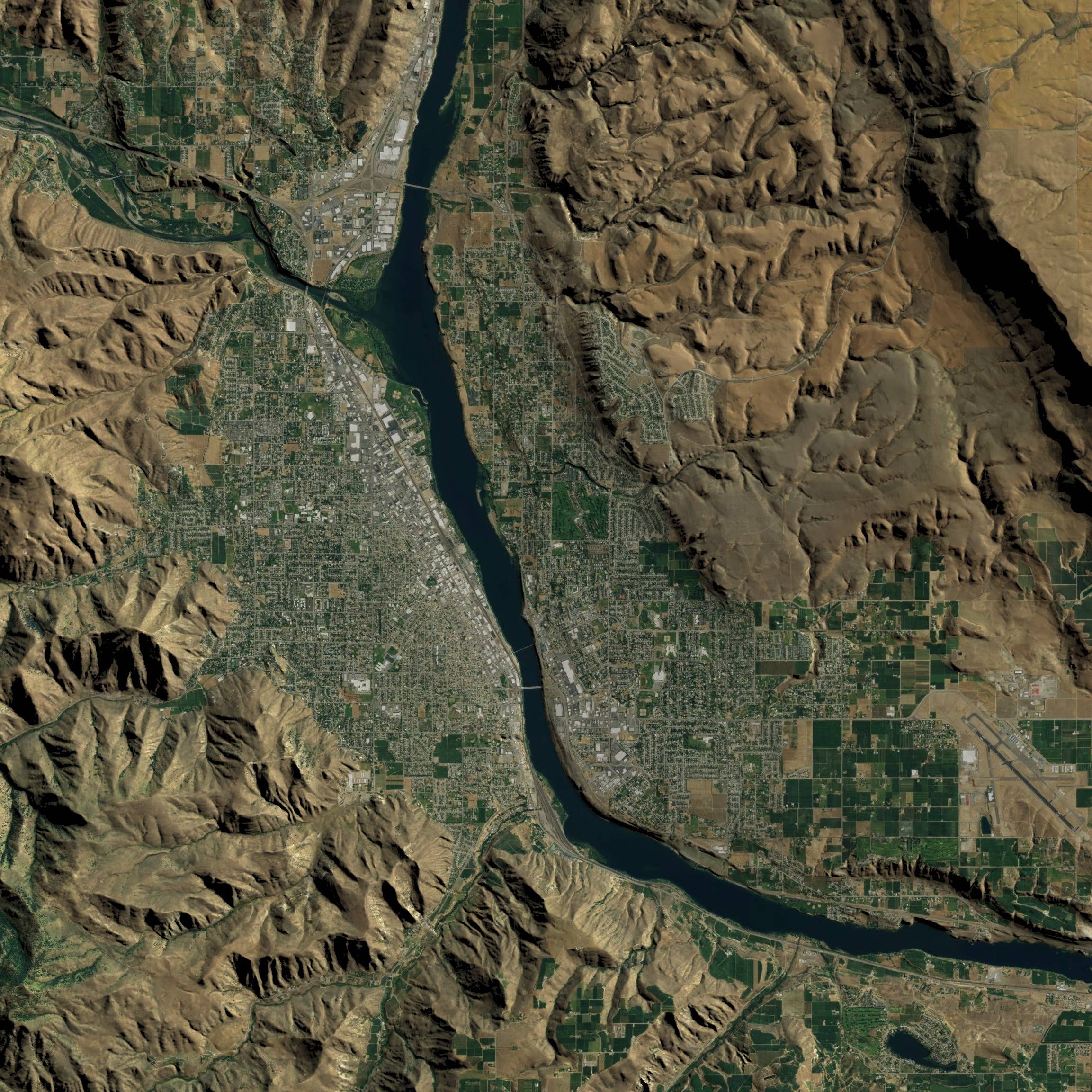 JACE.design - Wholesale Art Print - Wenatchee WA Map Print Satellite4