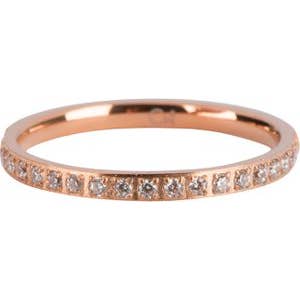 R640 Fracción Cristales Acero oro rosa para venta al por mayor de Charmin's Ringen