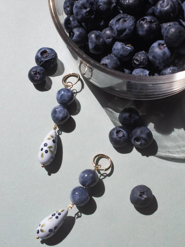 Blueberry Dottie Earrings for wholesale by oliverandetta