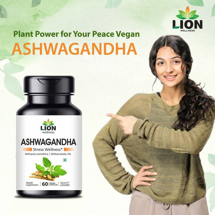 Lion Wellness - Wholesale Oral Supplement/Vitamin - Pure Ashwagandha Capsules I 100% Vegan