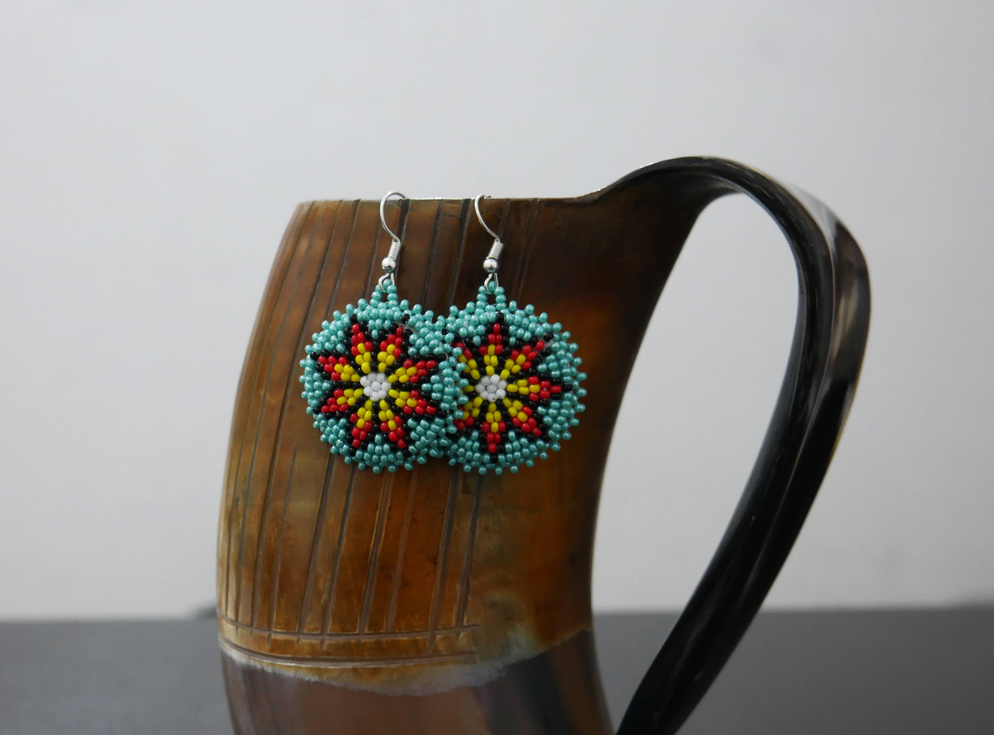 KANGURAH - Vendita all'ingrosso Orecchini pendenti - Orecchini con perline in stile nativo americano (fatti a mano)2