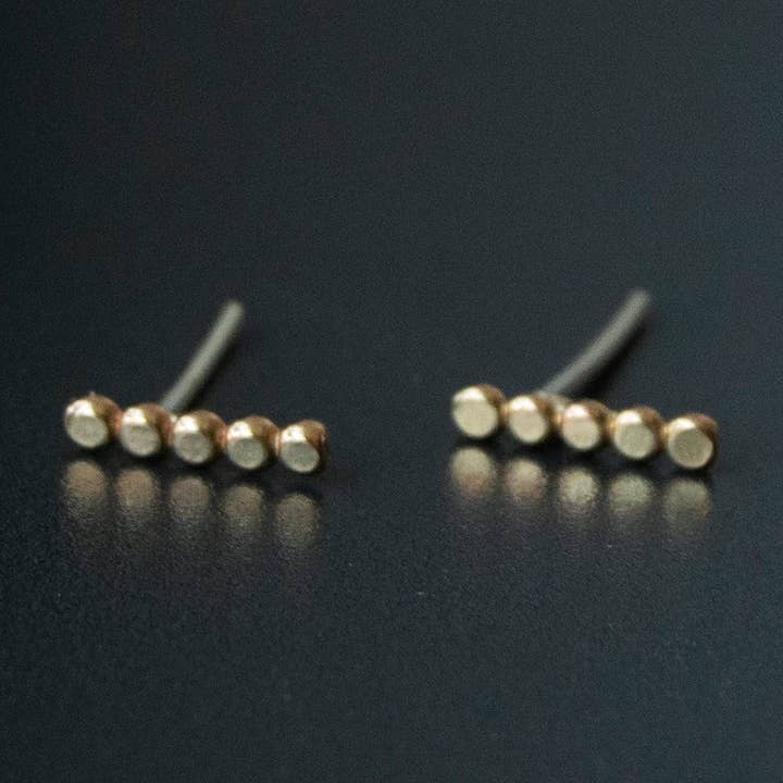 Perno a barretta con perline, riempimento oro per la vendita all'ingrosso da parte di Kaju Creations