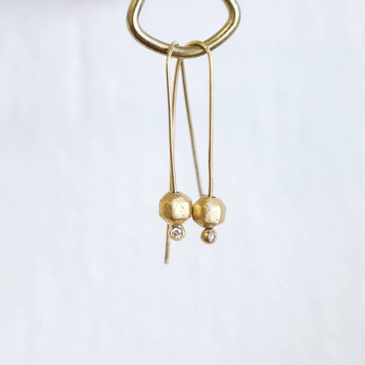 Alfiler dorado facetado para venta al por mayor de Vi Ling Designs