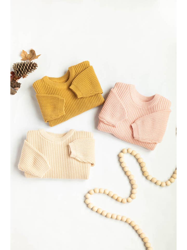 Little Organic Co – wholesale Tröja - Barn – Bebiströja Ekologisk stickad barn-/barnkläder i oversize