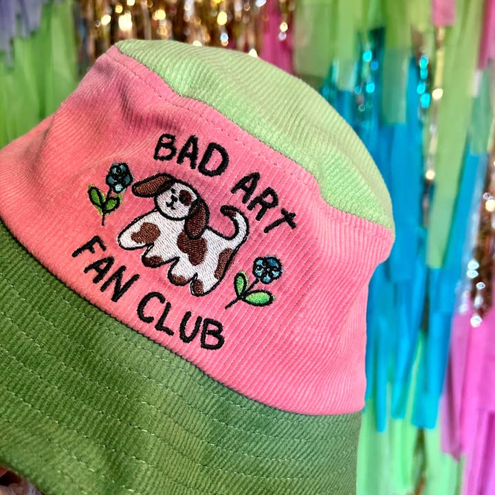 The Peach Fuzz - Wholesale Bucket Hat - Women's - Bad Art Fan Club Color Block Bucket Hat4