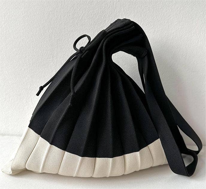 SueSilkHK – Engroshandel Tote bag - Dame – Ny single-skulder harmonika taske - Håndlavet farverig strikket tote til studerende og damer8