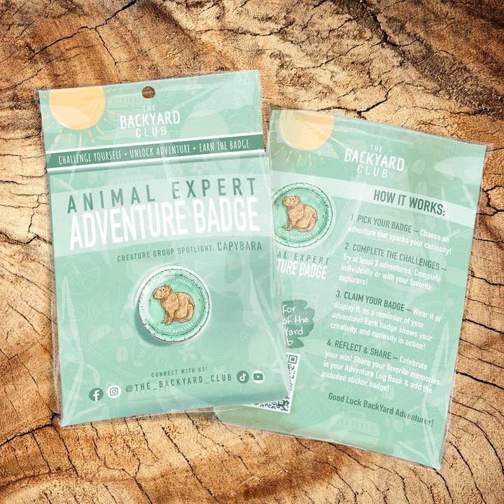 Species Spotlight: Capybara - Animal Expert Adventure Badge for wholesale by The BackYard Club