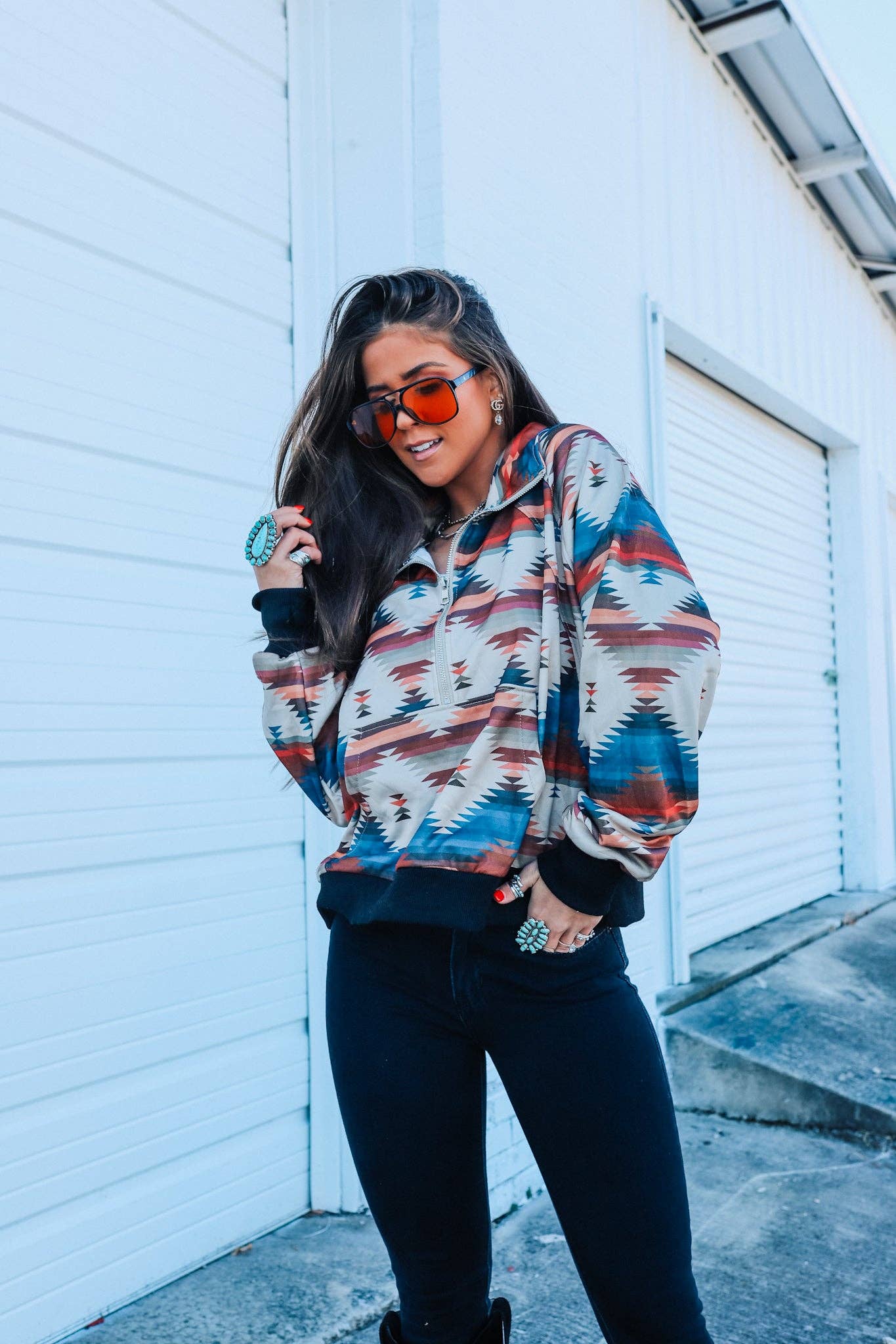 The Front Porch Label - Wholesale Sweatshirt - Women's - Aztec Pullover3