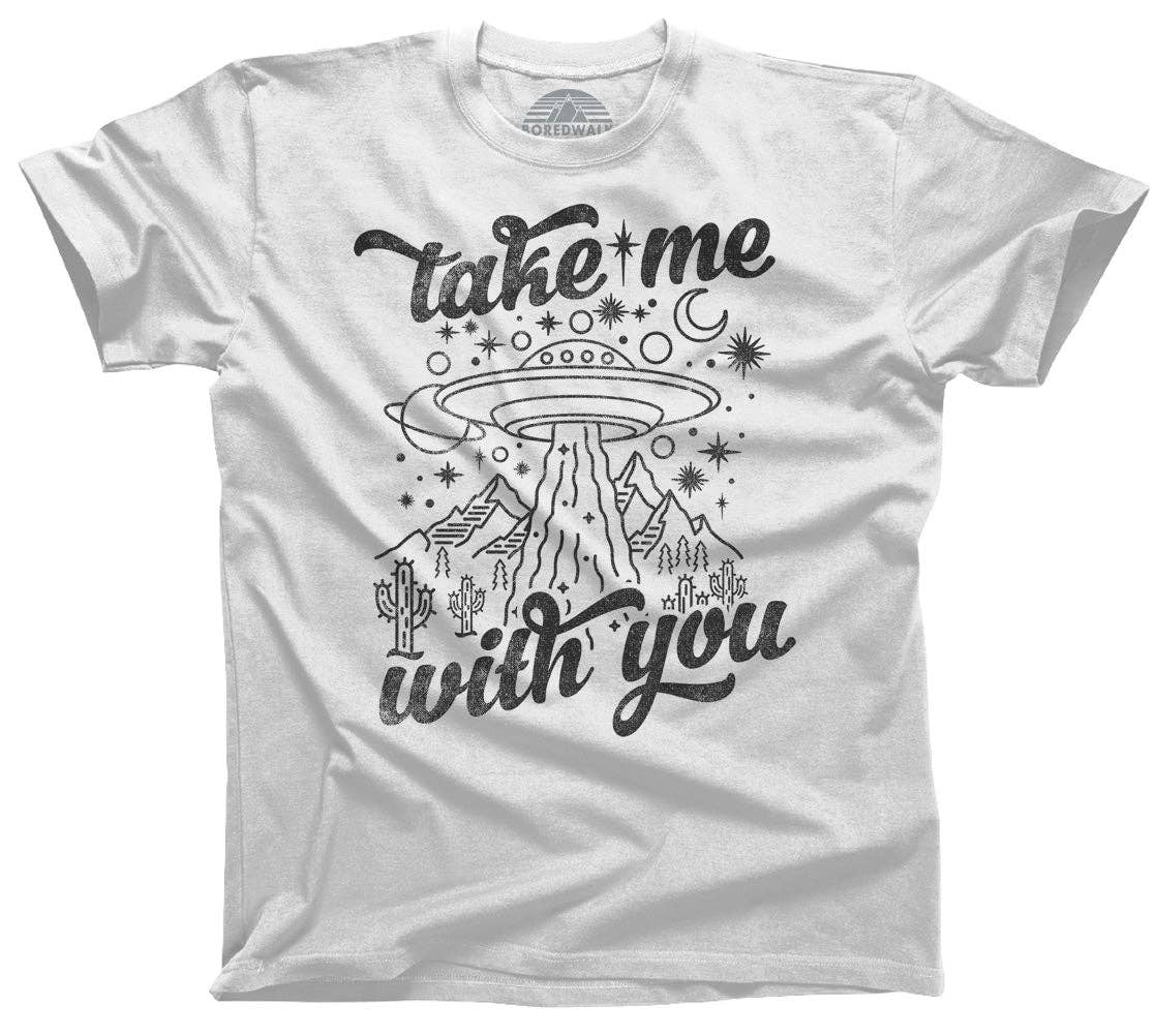 Boredwalk - Vendita all'ingrosso Maglietta serigrafata - Uomo - Maglietta da uomo Take Me With You Alien UFO2