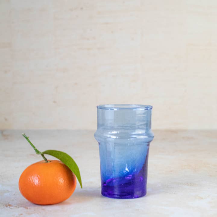Maison Berber - Wholesale Drinking glass/cup - Moroccan Beldi Glassware - Blue1
