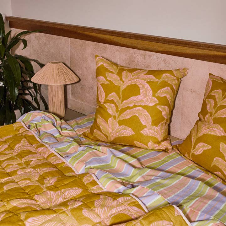 Mosey Me - Wholesale Throw Blanket - Meridian Gold Quilted Throw