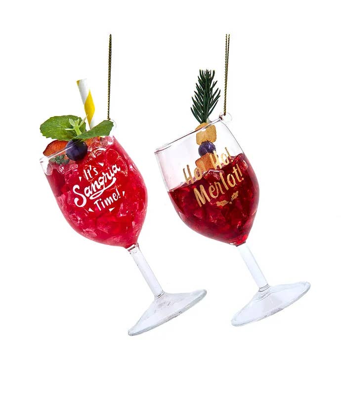 Kurt S. Adler, Inc. - Wholesale Ornament - 4.75-5.5" Plastic/Glass Alcohol Ornament 2 Assorted
