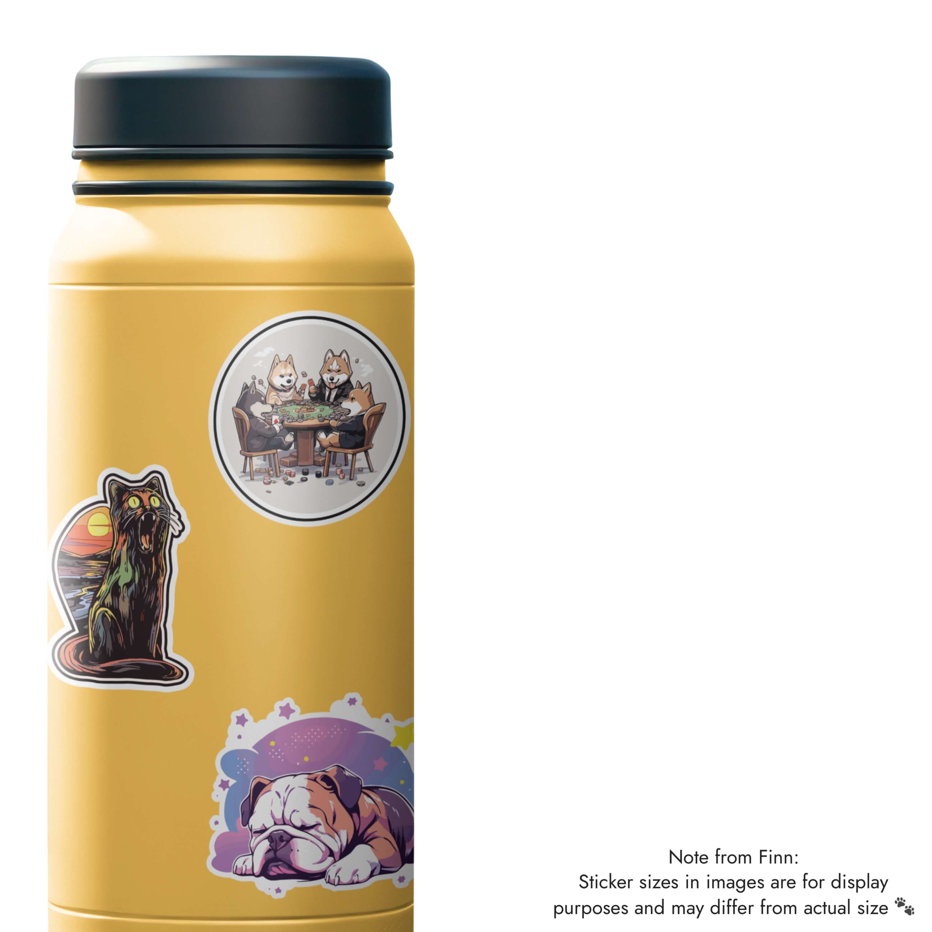 Stick With Finn - Wholesale Phone & Laptop Stickers - The Scream Cat Portrait Sticker2