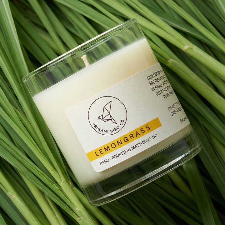 Zitronengras Botanische Kerze für den Großhandel von Origami Bird