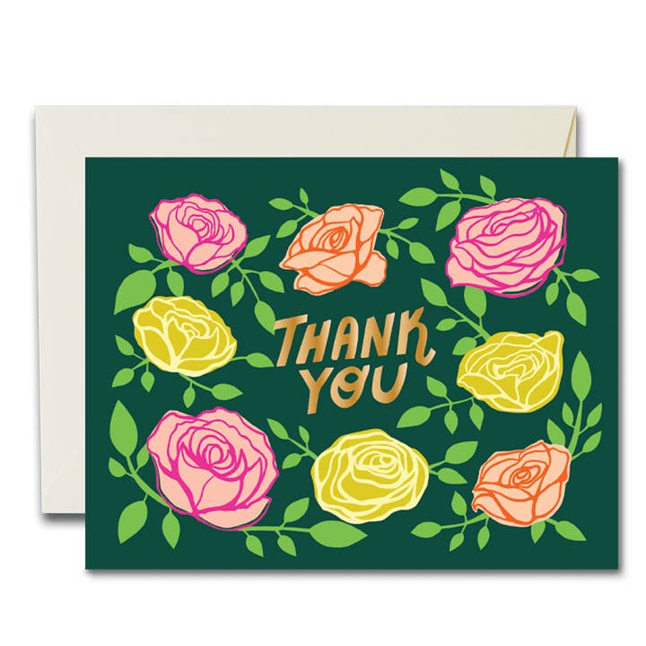 Thank You Roses Card for wholesale by Rainbow Vision