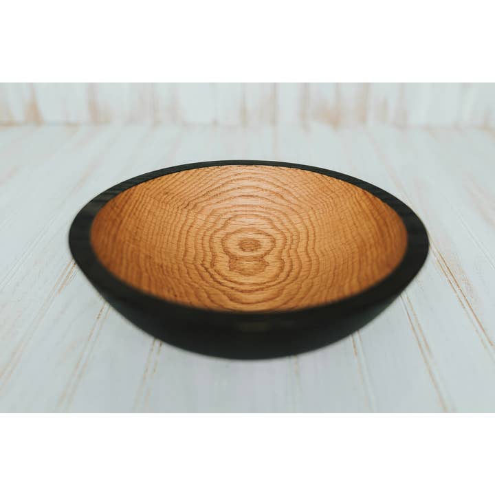 Holland Bowl Mill - Vendita all'ingrosso Ciotole/Piatti decorativi - Rovere rosso ebanizzato - Bowl/Bee's Oil Finitura a olio da 10"1